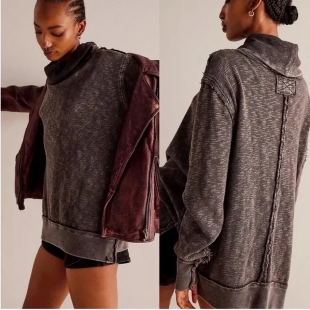 We the free people Timmy turtleneck cowl neck pullover sweater